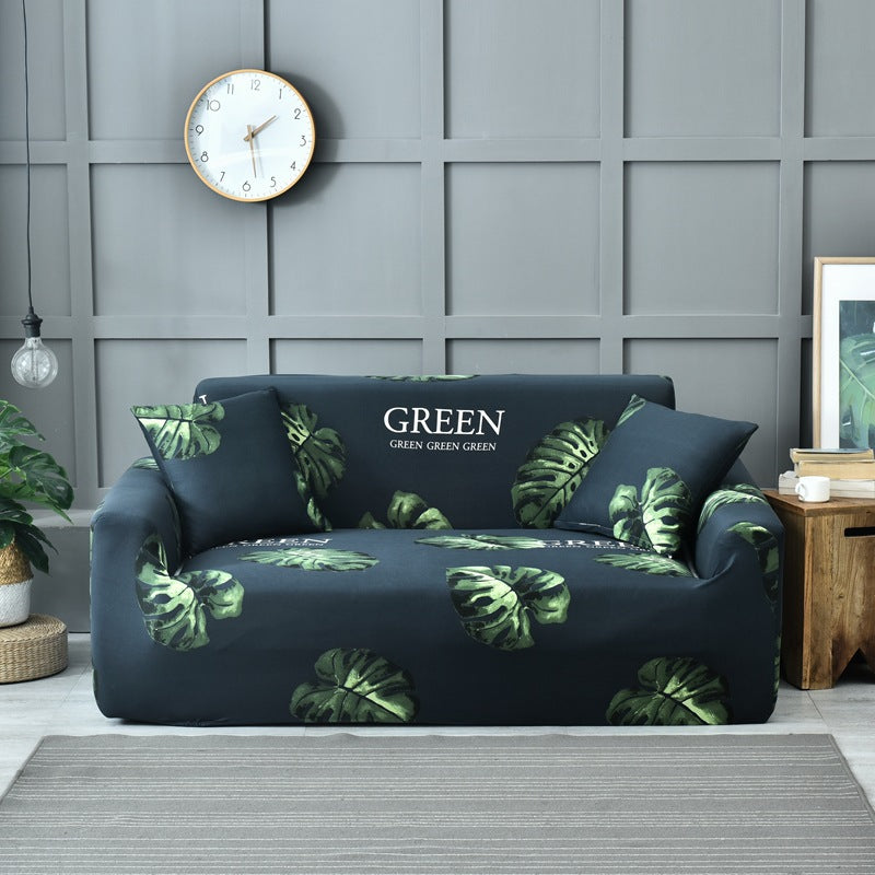 Four season sofa cover with full elastic sofa cover and fabric combination anti slip cover
