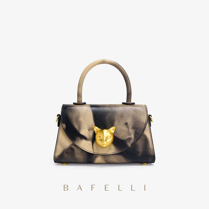 Sac de créateur original pour femmes, nouveau sac tête de chat, niche, sac léger de luxe en cuir pour femmes, sac messager à chaîne tendance
