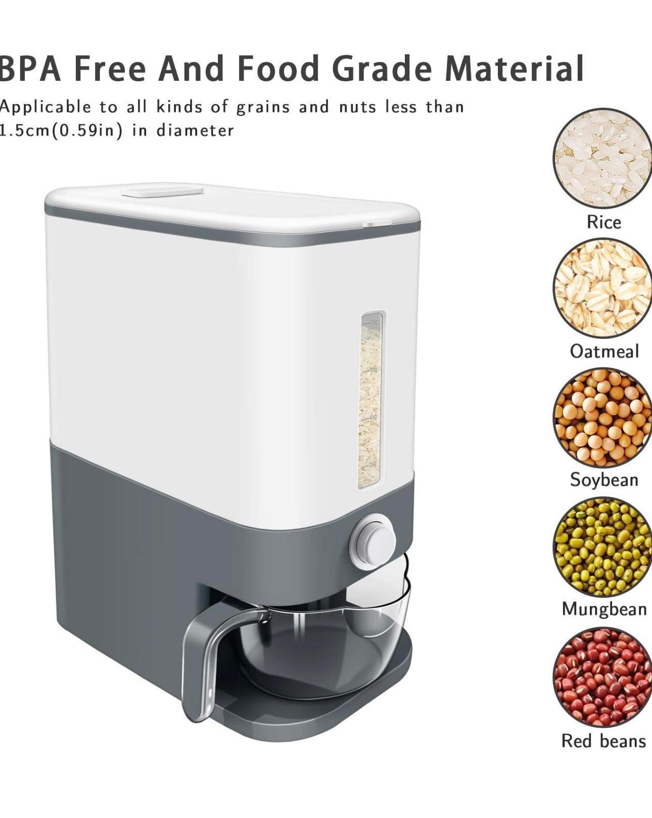 Distributeur de riz en plastique Sidas