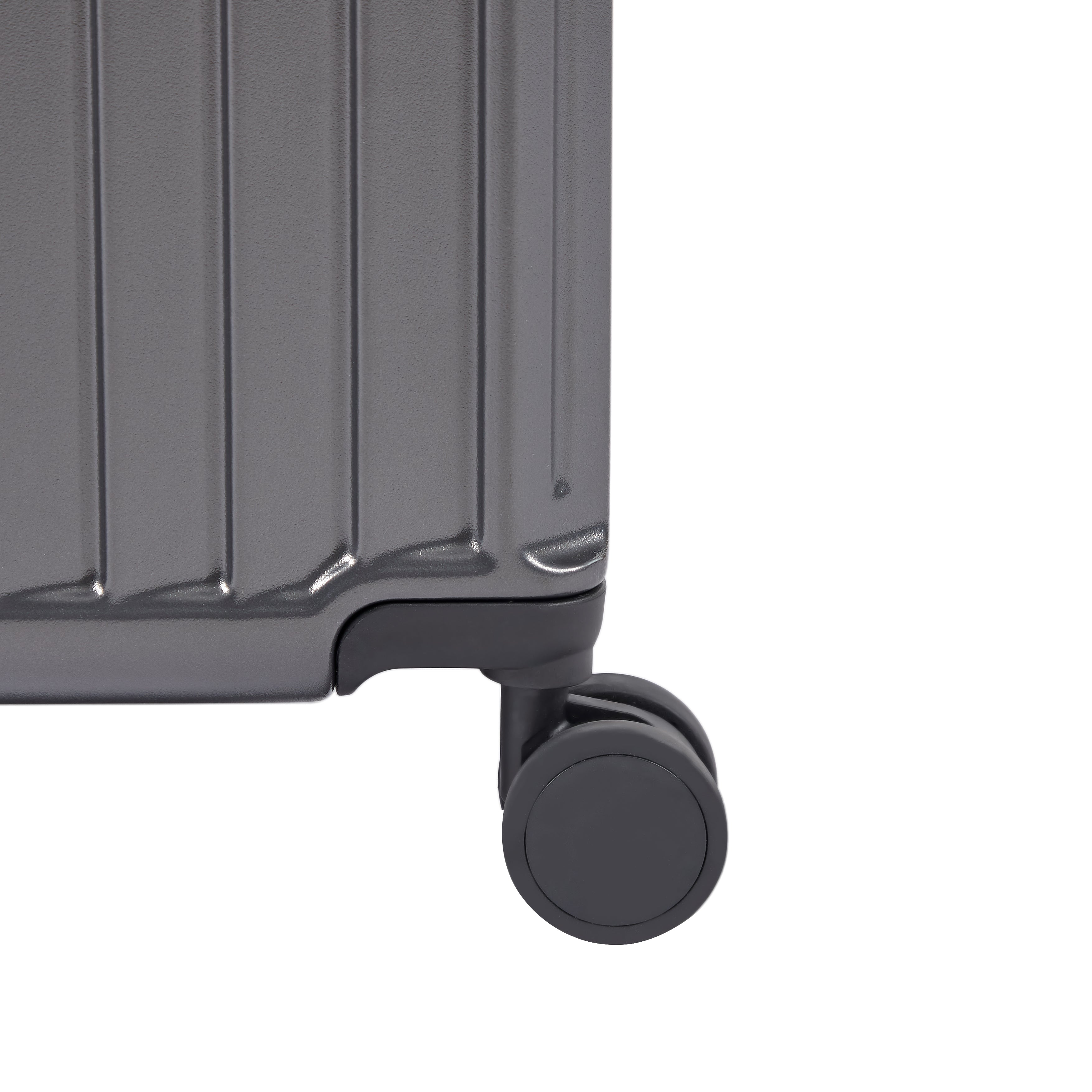 Ensemble de 4 valises (50, 61, 73, 74 cm, sac de voyage), valises légères et résistantes en PC et ABS avec porte-gobelet pliable, serrure TSA, gris