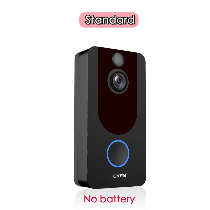 EKEN V7 HD 1080P Smart WiFi Vidéo Sonnette Caméra Interphone Visuel Vision Nocturne IP Sonnette Caméra de Sécurité Sans Fil