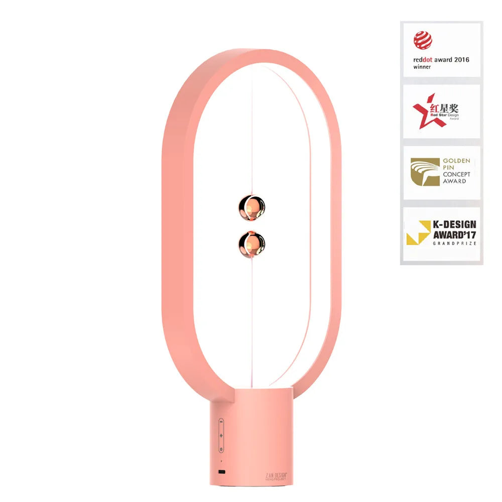 Hot Dropship USB Rechargeable Hengpro Balance LED Table Lamp Ellipse Magnetic Mid-air Switch Eye-Care Night Light Touch Control