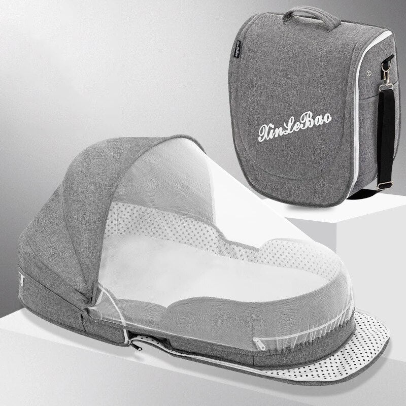 Lit bébé multifonction pliable pour nouveau-né, lit pour tout-petit, portable, protection solaire, moustiquaire, lit de camping pour nourrisson, lit de voyage