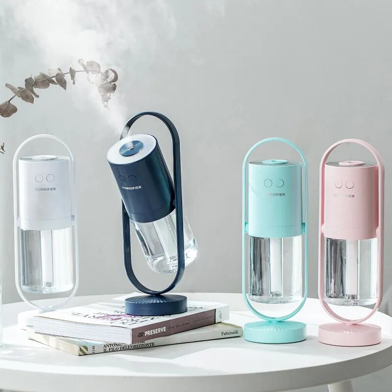 Mini veilleuse atomisante USB avec humidificateur et projection colorée pour chambre à coucher