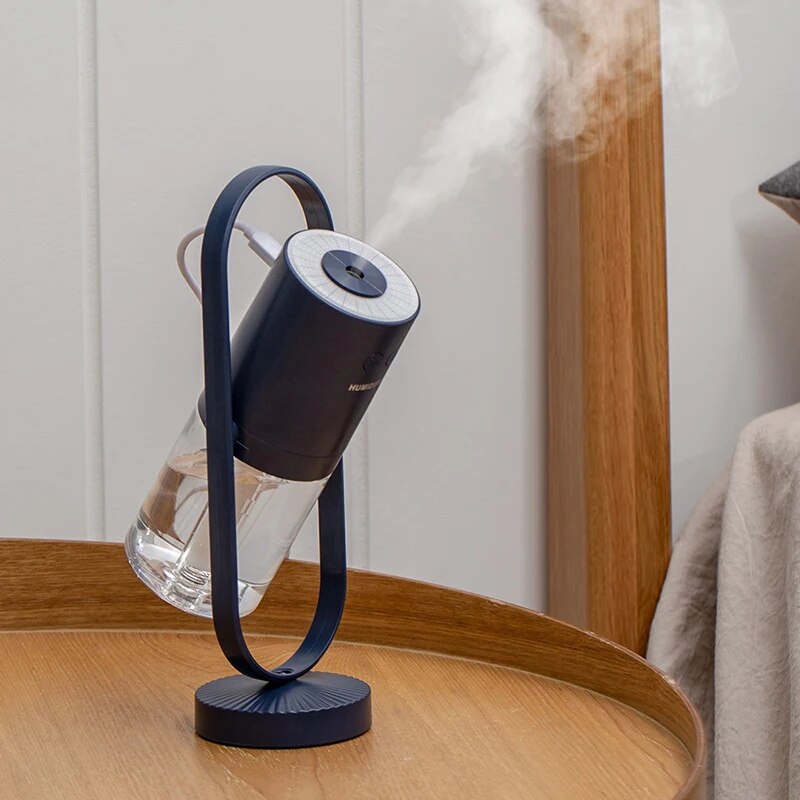 Mini veilleuse atomisante USB avec humidificateur et projection colorée pour chambre à coucher