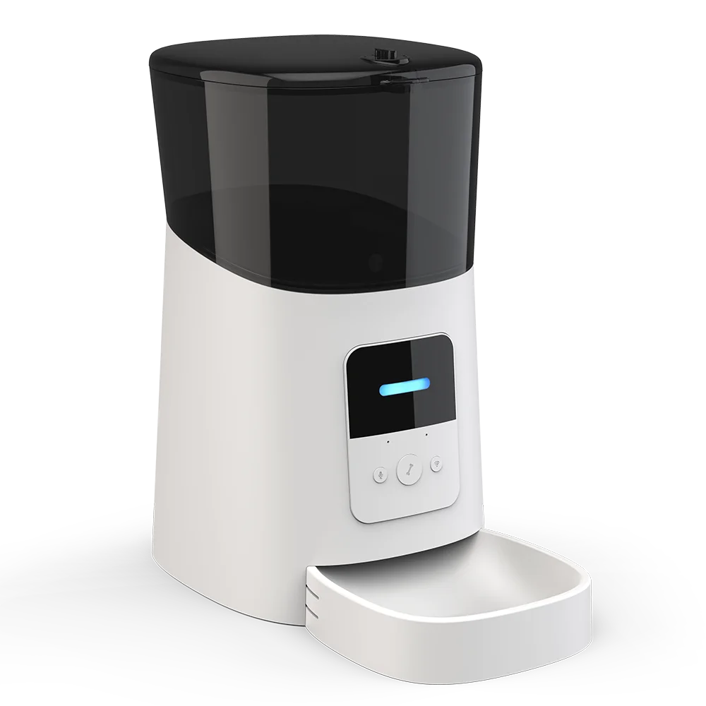 Distributeur automatique de nourriture pour chiens et chats Smart Feed, distributeur de nourriture pour animaux de compagnie compatible Wi-Fi, application pour smartphone pour iPhone, enregistreur vocal et alimentation programmable