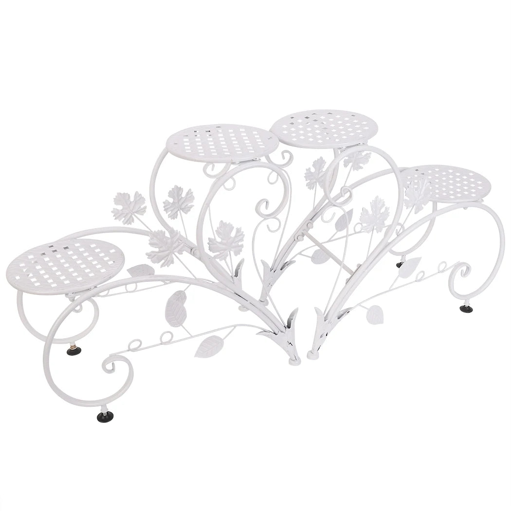 Lot de 2 supports classiques pour pots de fleurs, pour extérieur et intérieur