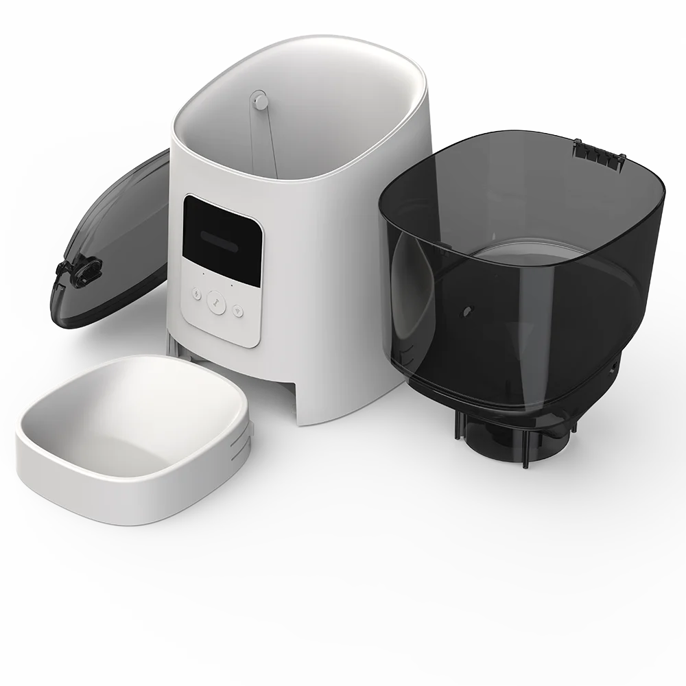 Distributeur automatique de nourriture pour chiens et chats Smart Feed, distributeur de nourriture pour animaux de compagnie compatible Wi-Fi, application pour smartphone pour iPhone, enregistreur vocal et alimentation programmable