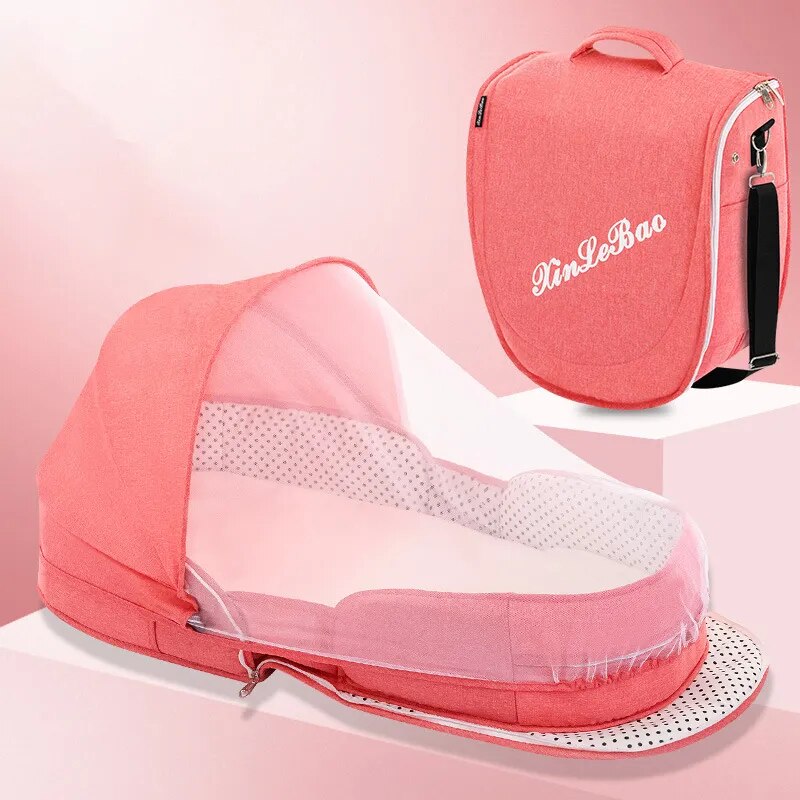 Lit bébé multifonction pliable pour nouveau-né, lit pour tout-petit, portable, protection solaire, moustiquaire, lit de camping pour nourrisson, lit de voyage