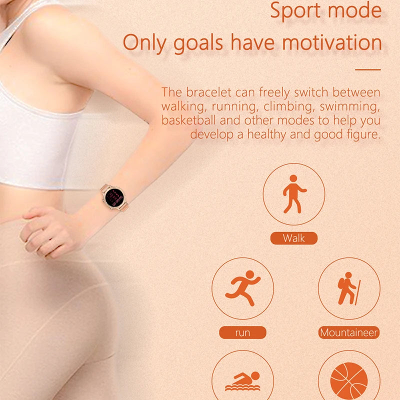 Montre connectée M3 pour femmes, rappel du cycle physiologique, lecture de musique, suivi de la fréquence cardiaque, bracelet pour femmes