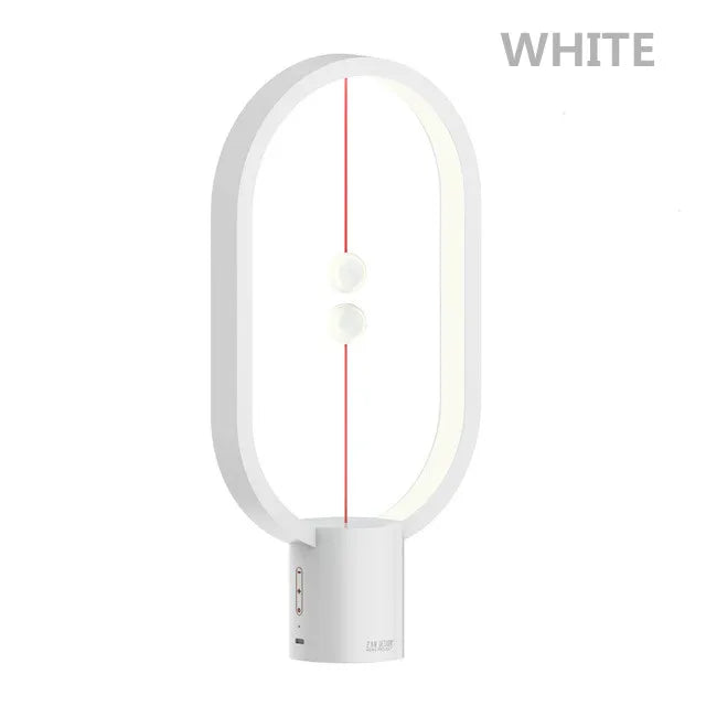 Hot Dropship USB Rechargeable Hengpro Balance LED Table Lamp Ellipse Magnetic Mid-air Switch Eye-Care Night Light Touch Control