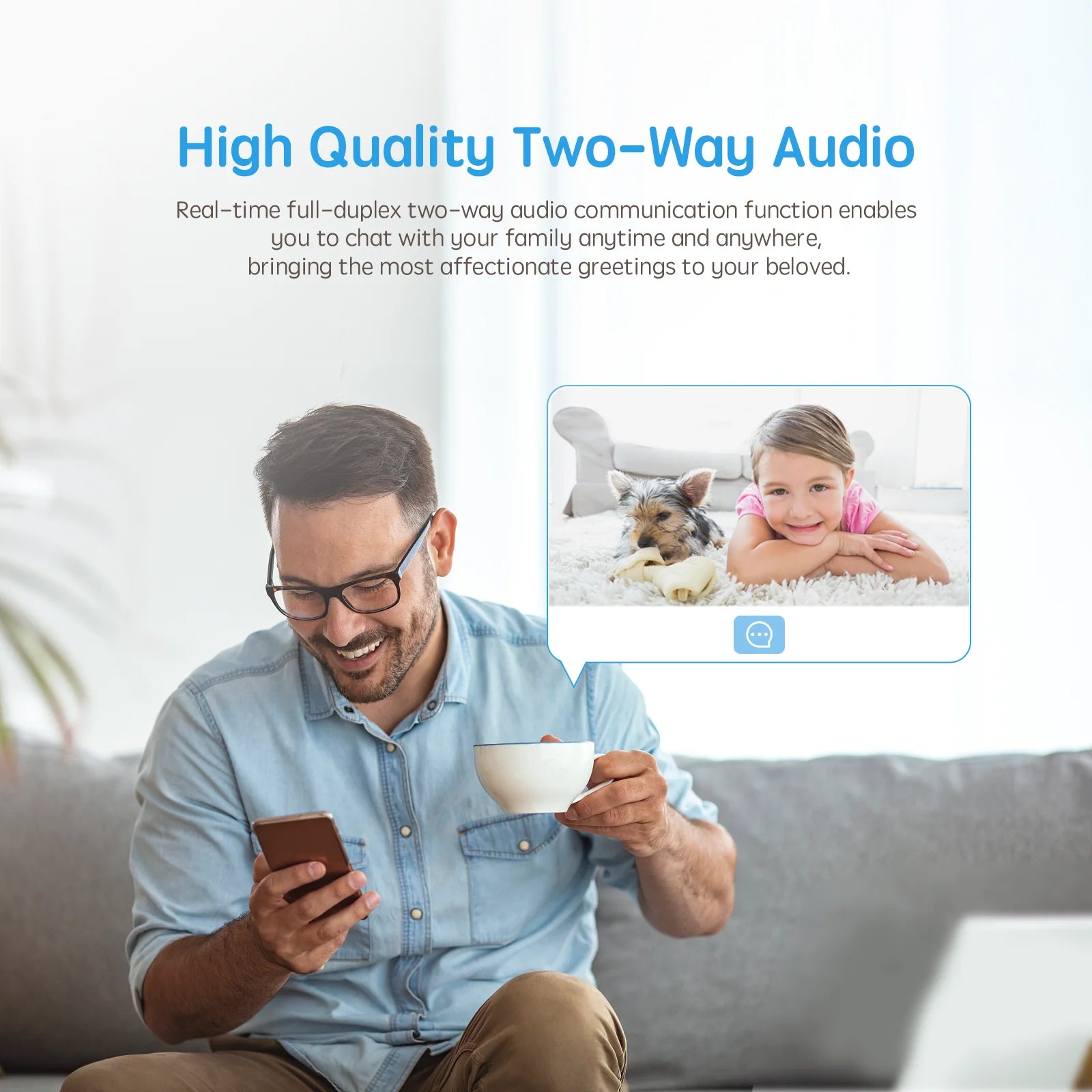 Caméra de surveillance Tenda CP3 1080P Full HD 2 Mpx, Wifi, IP, sécurité pour enfants, babyphone vidéo, mini caméra de sécurité