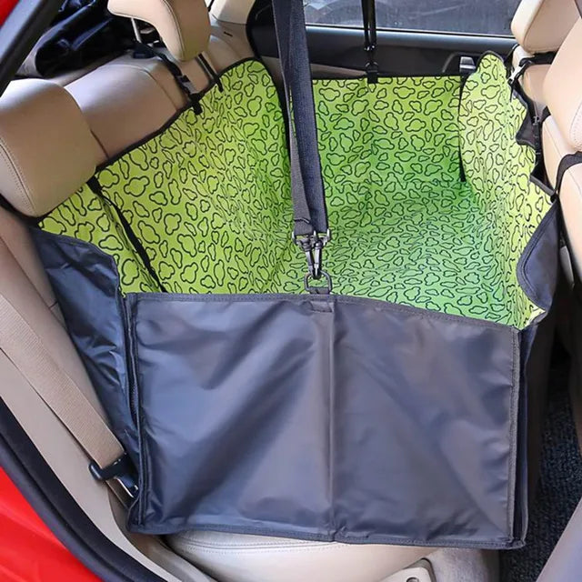 Housse de transport pour animaux de compagnie en tissu Oxford à motif de pattes, housse de siège arrière de voiture pour chien, tapis imperméable pour animaux de compagnie, coussin de protection pour hamac