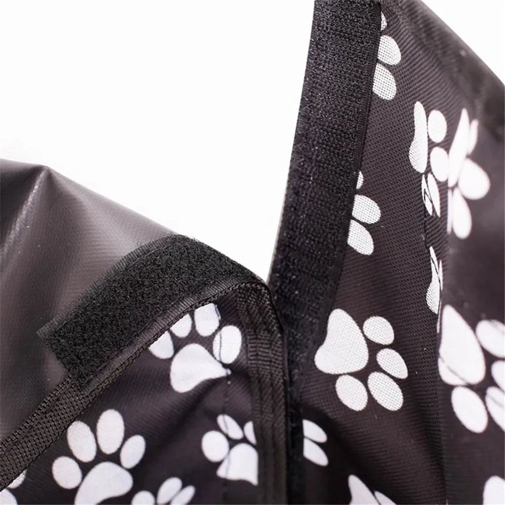 Housse de transport pour animaux de compagnie en tissu Oxford à motif de pattes, housse de siège arrière de voiture pour chien, tapis imperméable pour animaux de compagnie, coussin de protection pour hamac