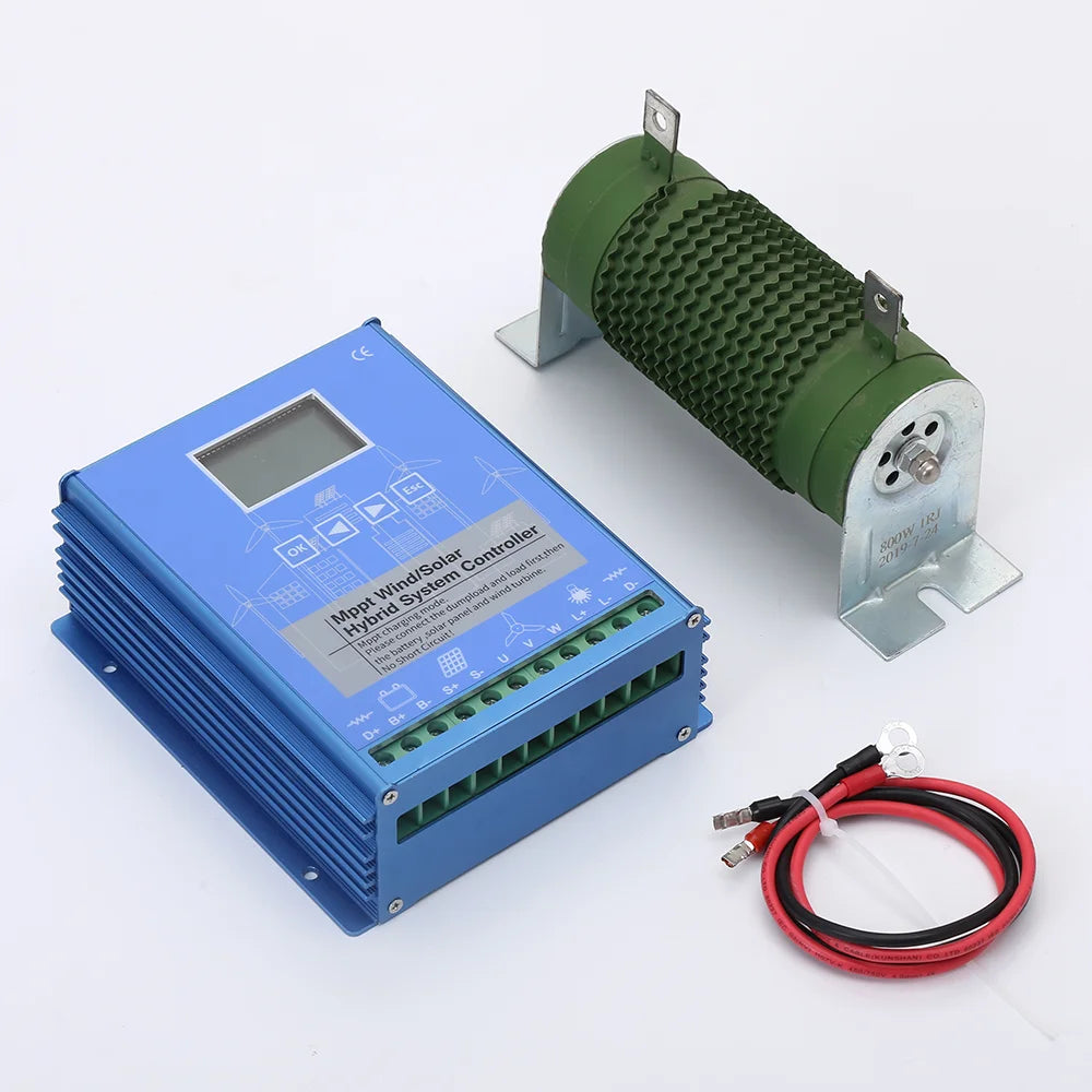 1000W 12V 24V 48V High Efficiency MPPT Hybrid Charge Controller with Dump Load for 1KW Wind Solar Panels Battery Regulator