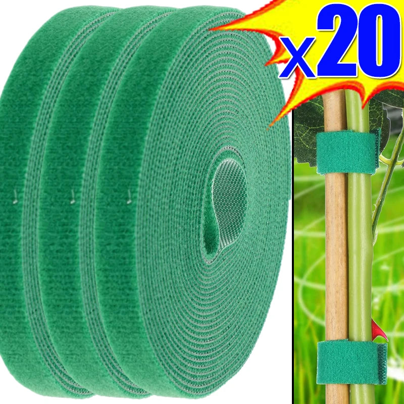 Attaches de câble en nylon refermables, 20/2 m, ruban adhésif pour plantes, pour soutenir les vignes, les tomates et les fournitures de jardin.