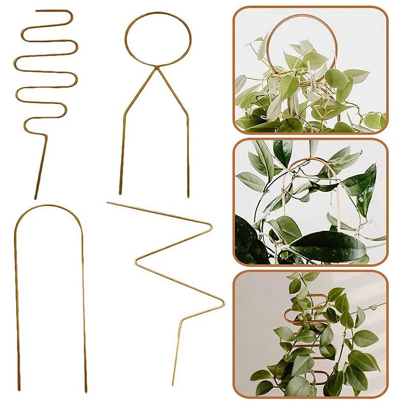 Support de plantes grimpantes en métal pour pot de fleurs d'intérieur, support de treillis de vigne, support créatif en fer pour plantes grimpantes, support en rotin