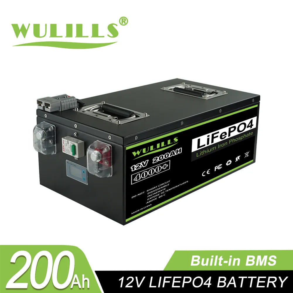 New 12V 200Ah 280Ah 400Ah 24v 100Ah 200Ah 48v 120Ah LiFePO4 Battery Built in -BMS for Home Energy Storage Solar Perfect No Tax
