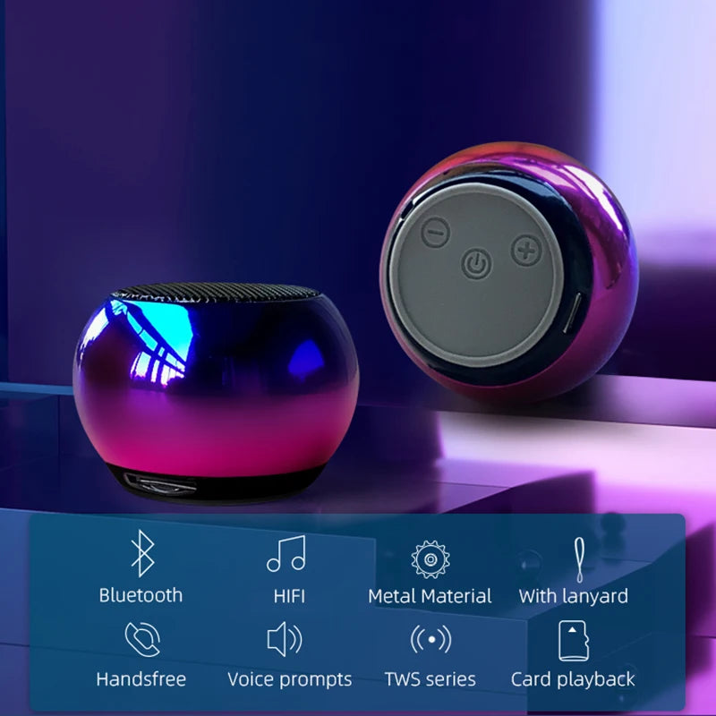 Enceinte Bluetooth sans fil, puissante enceinte portable TWS, mini caisson de basses, prise en charge de la carte TF, caisson de basses, lecture de musique
