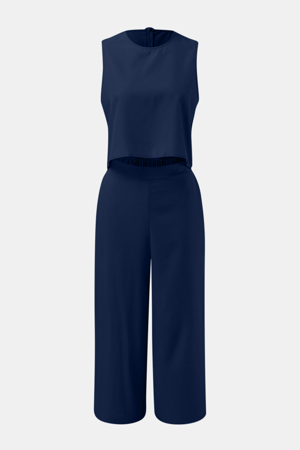 Ensemble haut à col rond et pantalon large