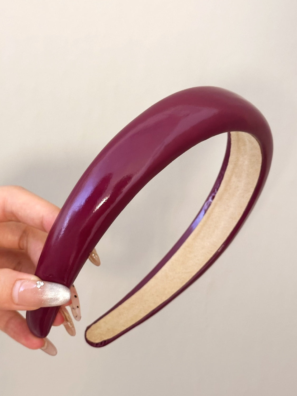 Bandeau large en cuir PU