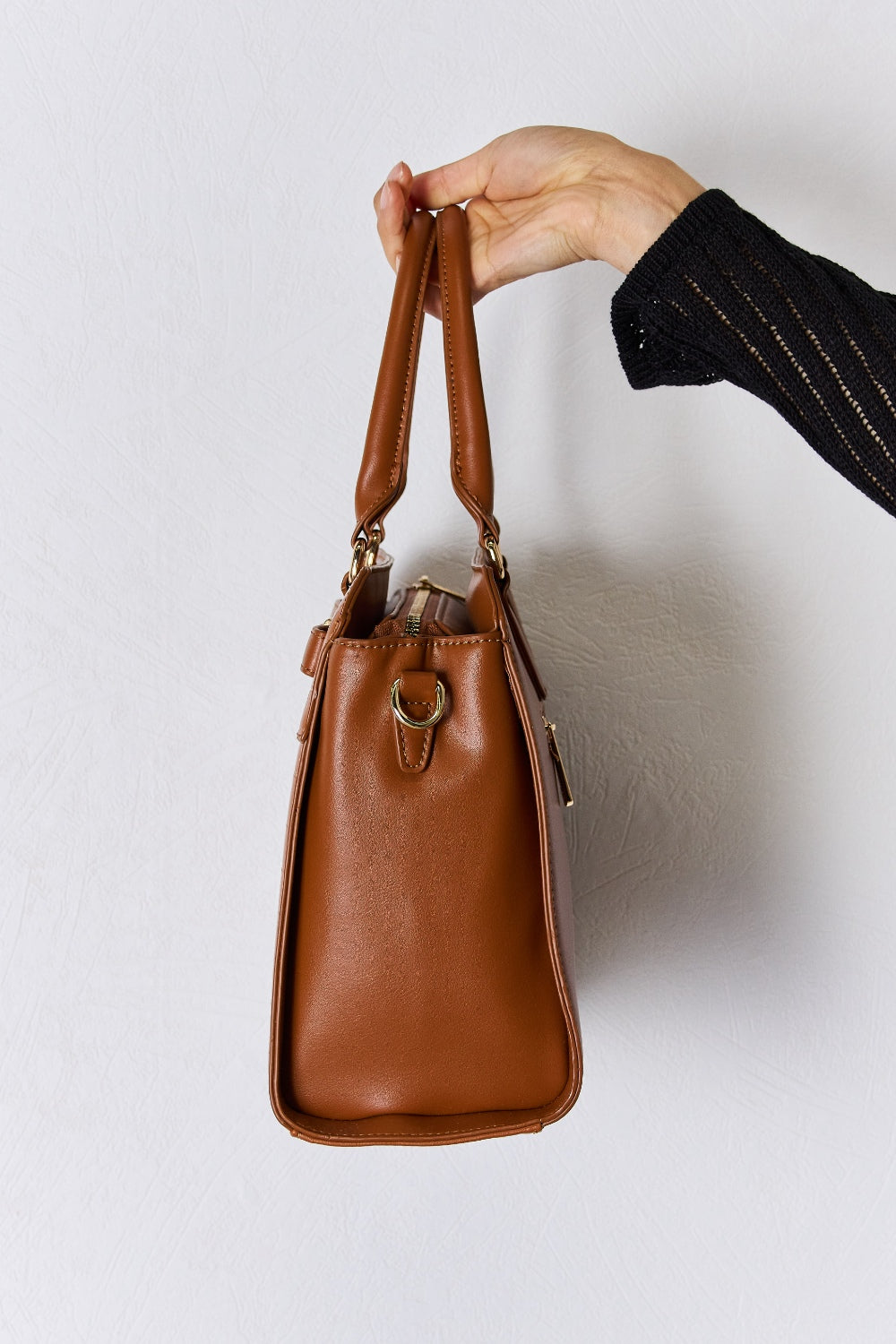 Sac à main en cuir PU texturé David Jones