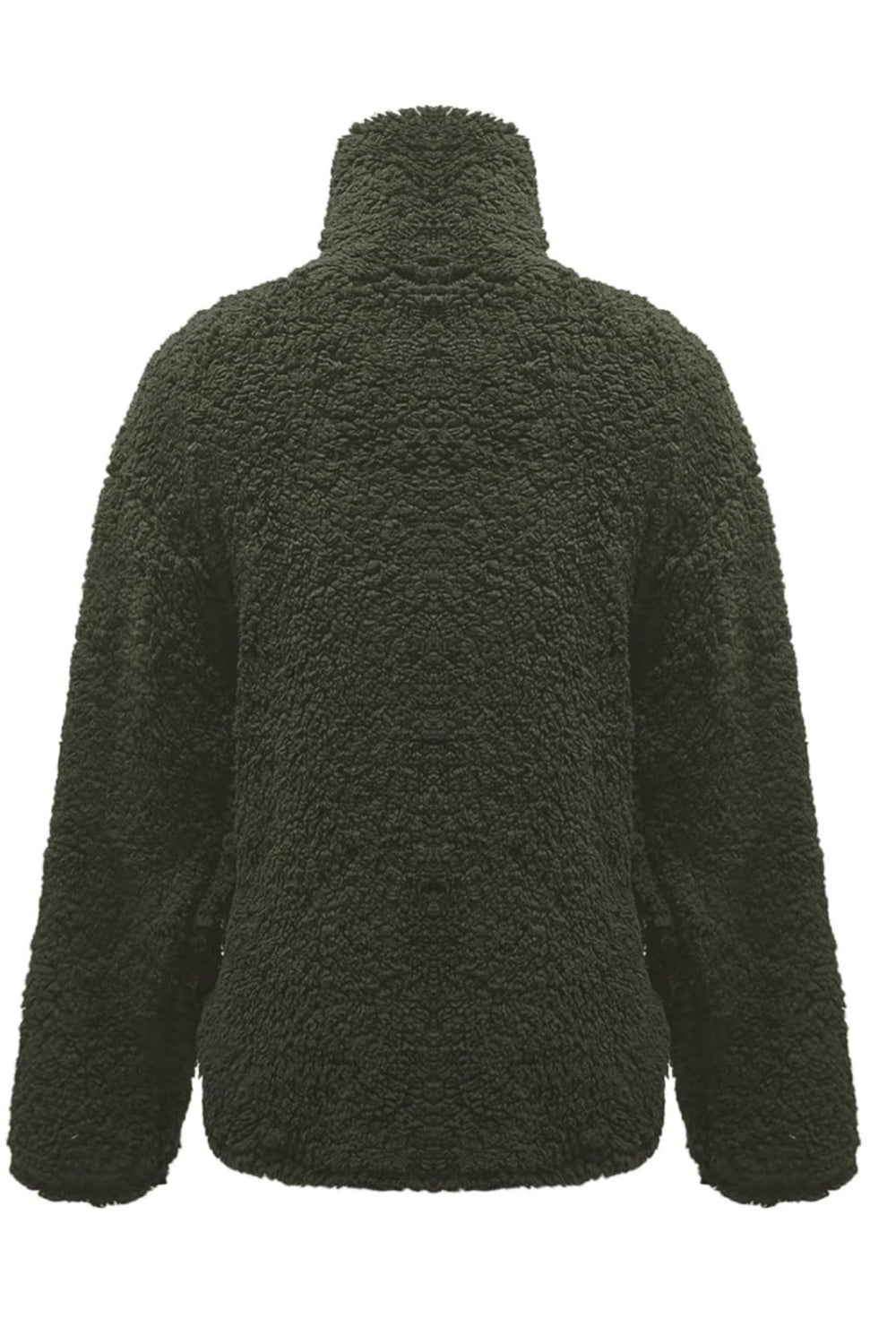 Sweat-shirt à manches longues et col roulé duveteux