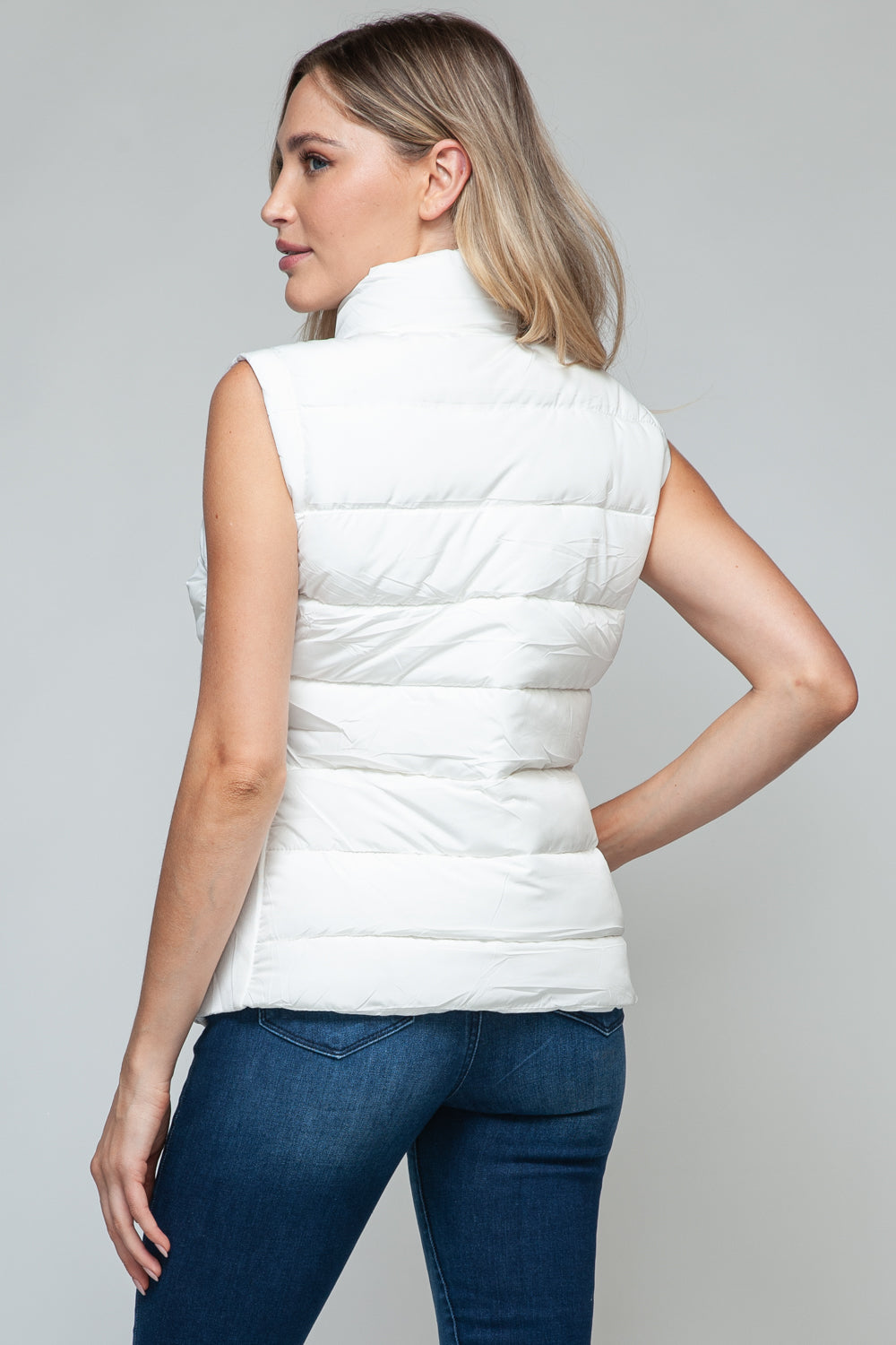 Gilet à col roulé zippé snob avec poches
