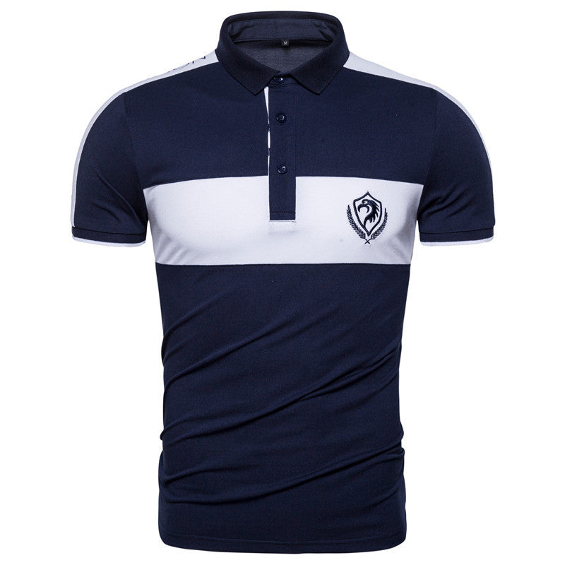 Casual Stitching Shirt Short-sleeved T-shirt Summer Embroidery Advertising Shirt