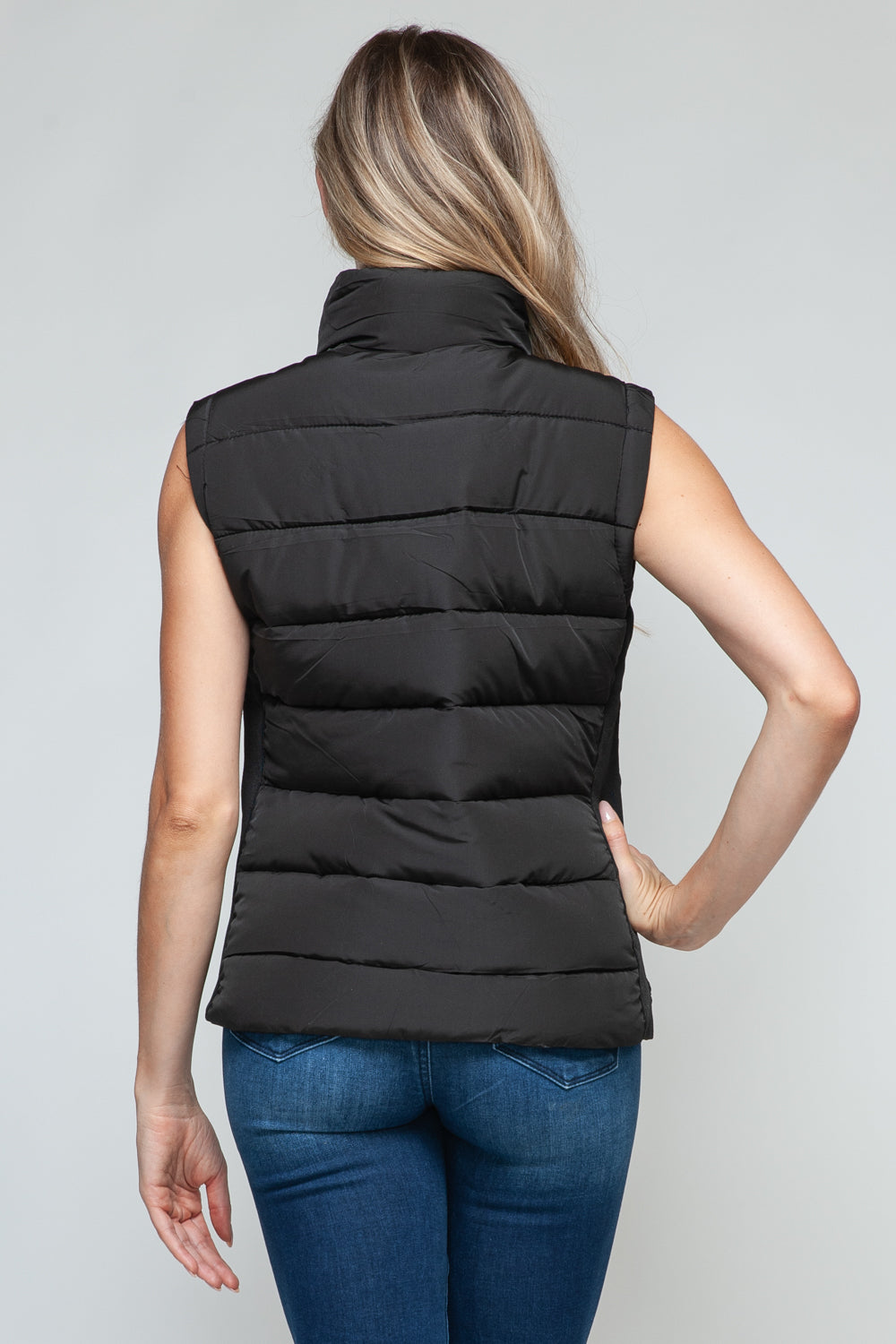Gilet à col roulé zippé snob avec poches