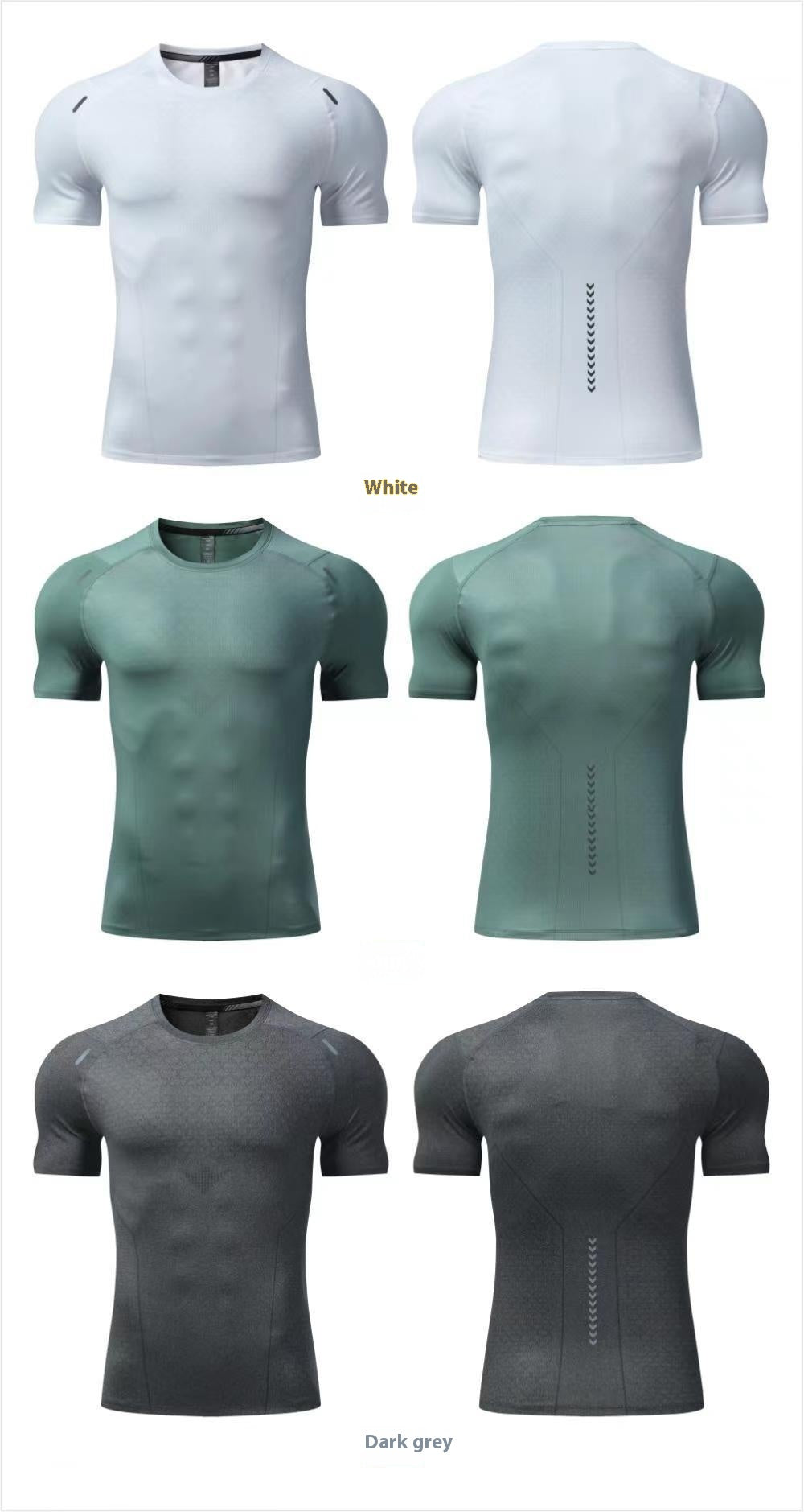Sports T-shirt Men's Stretch Quick-drying Running Suit Workout Clothes Top