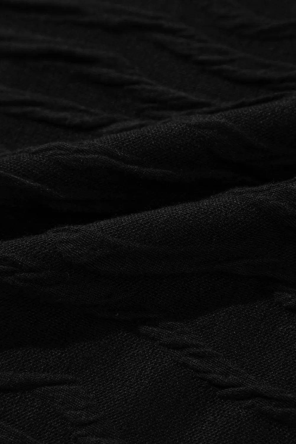 Chemisier texturé à manches longues et col rond