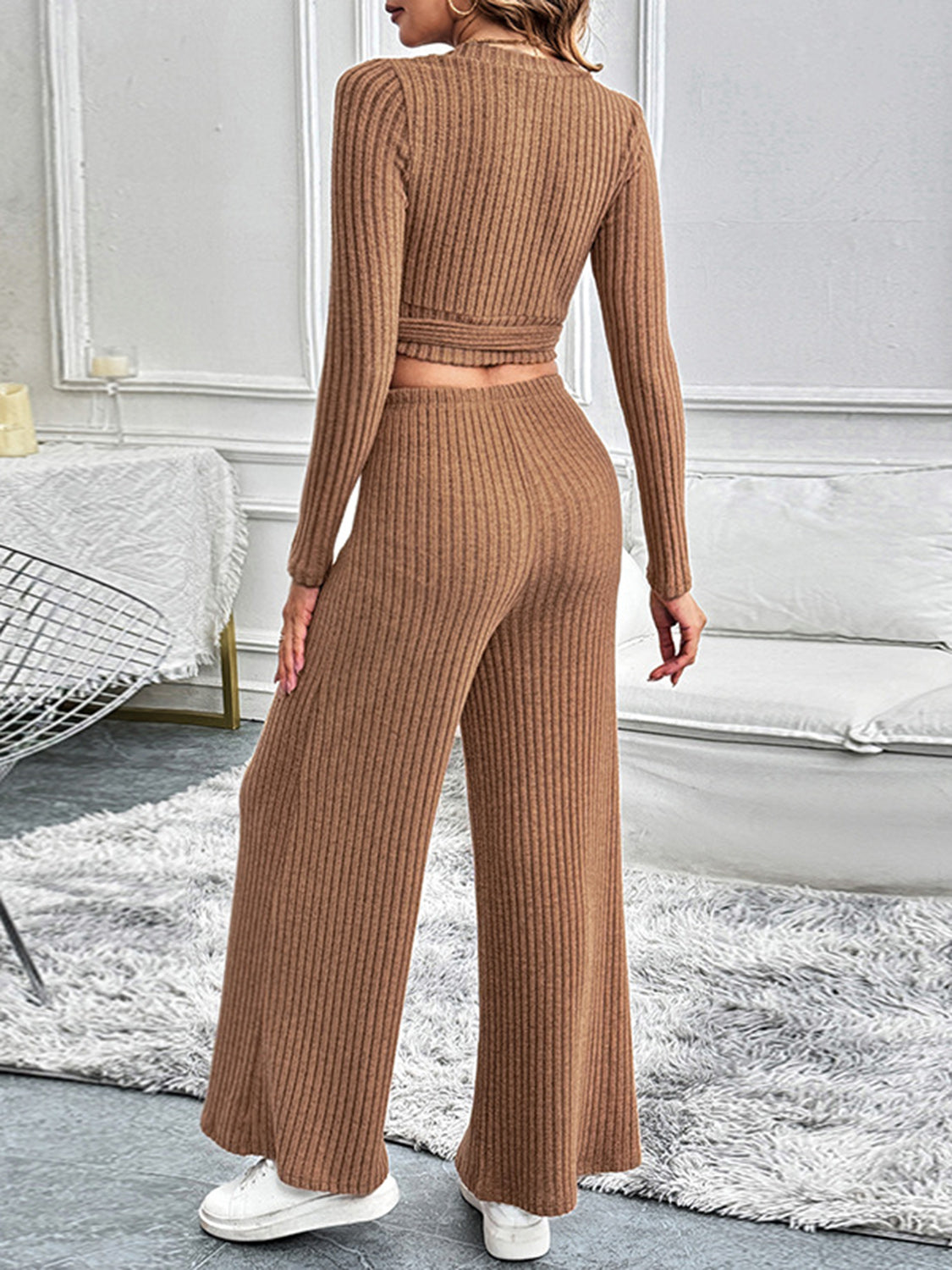 Ensemble haut à manches longues et pantalon à surplis Perfee