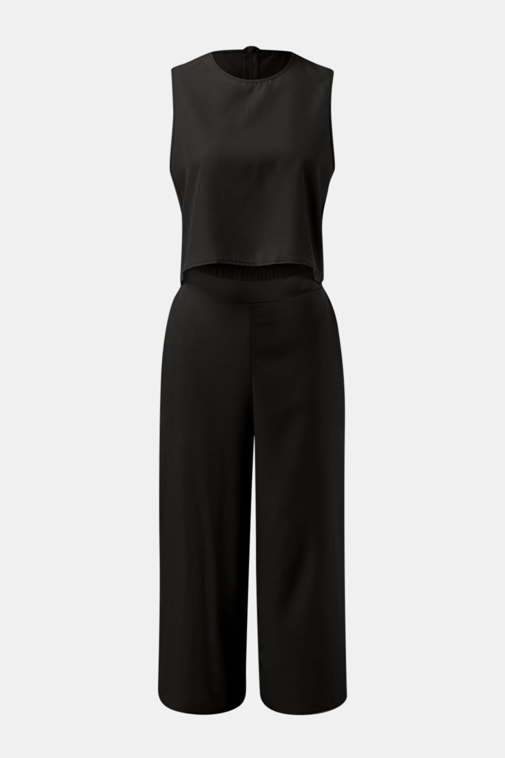 Ensemble haut à col rond et pantalon large