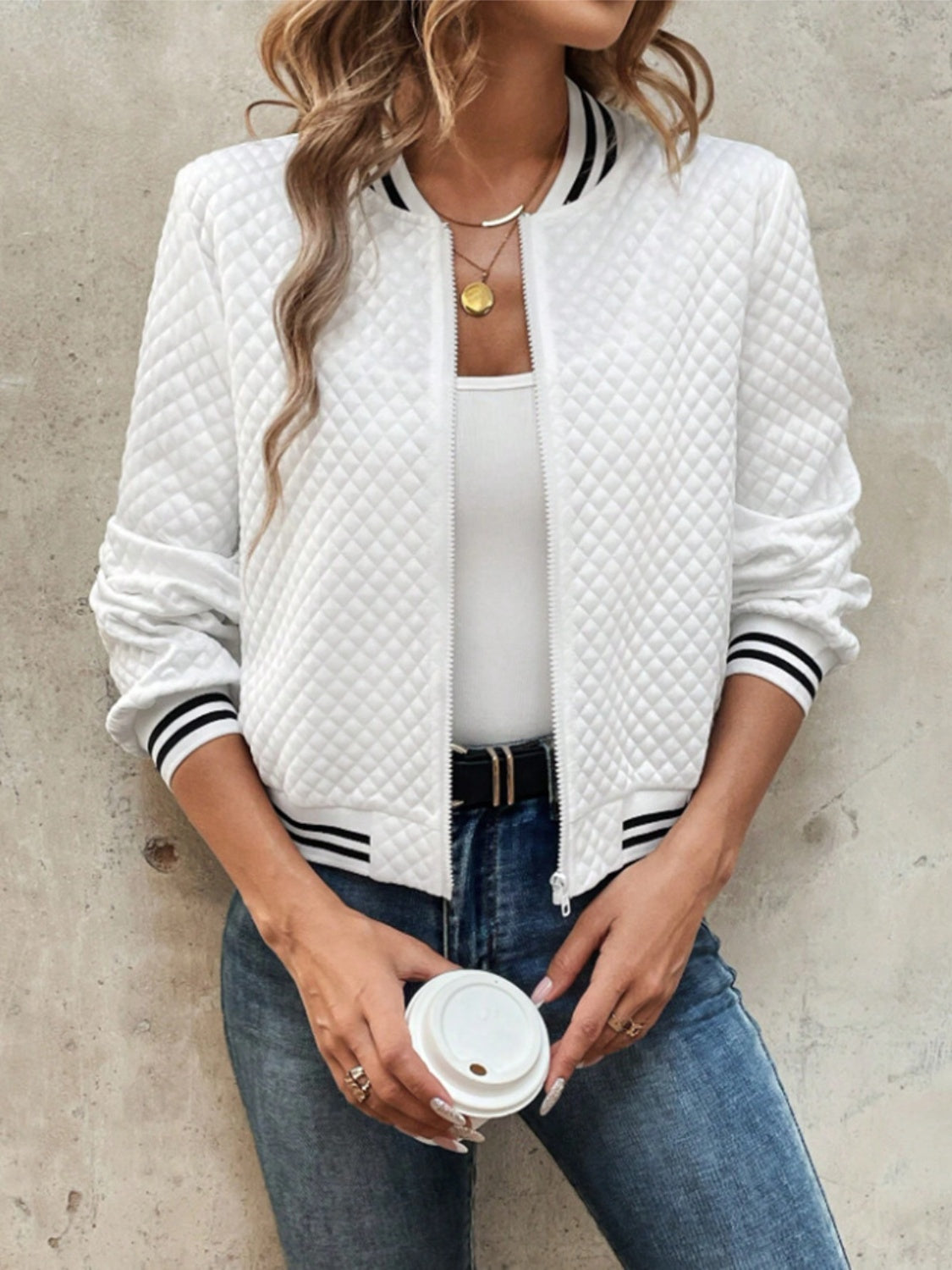 Veste zippée à manches longues