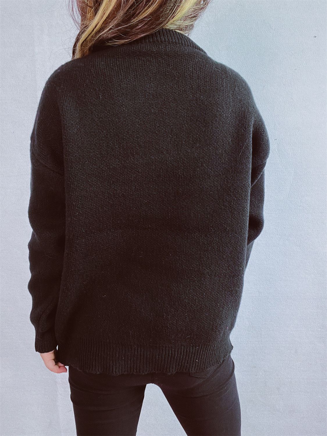 Pull à manches longues et col rond motif sapin de Noël
