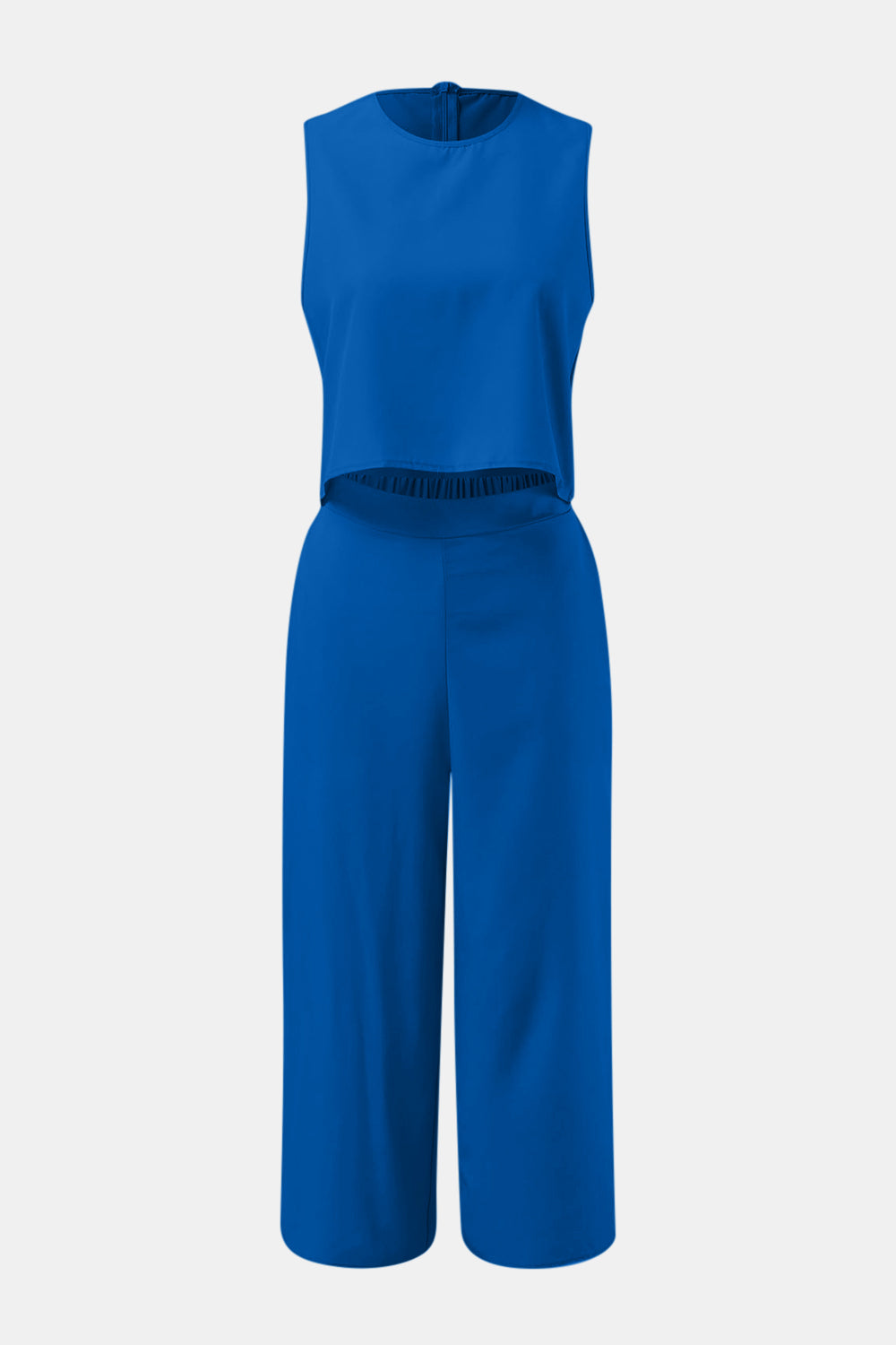 Ensemble haut à col rond et pantalon large