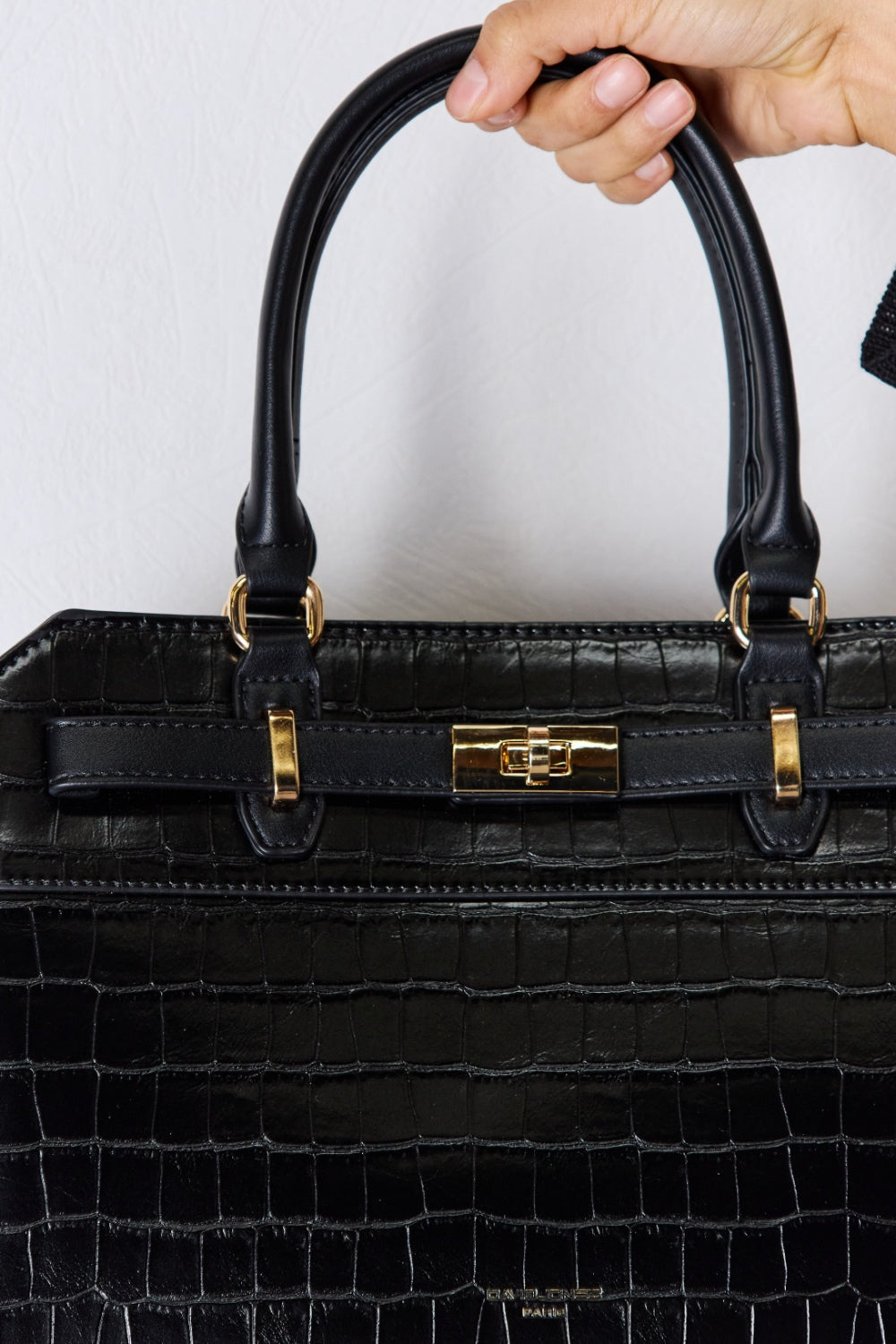 Sac à main en cuir PU texturé David Jones