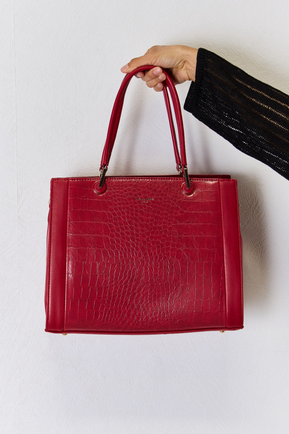 Sac à main en cuir PU texturé David Jones