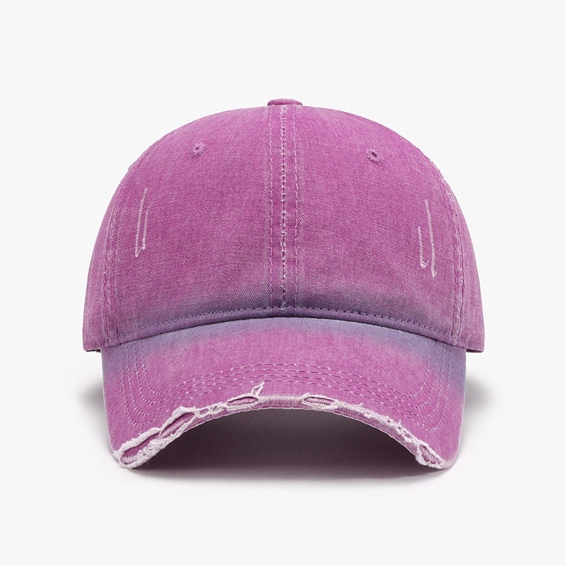 Casquette de baseball ajustable délavée et vieillie