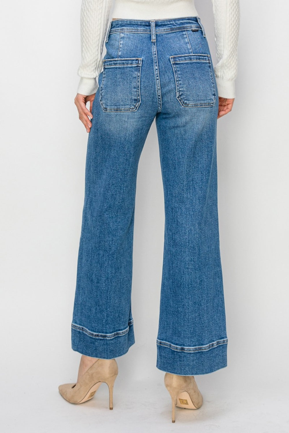 Jean large taille haute RISEN