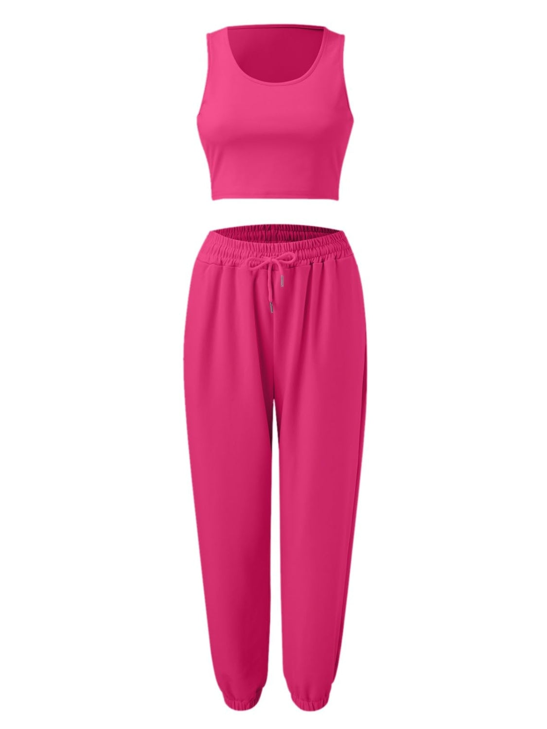 Ensemble haut à bretelles larges et pantalon de jogging à cordon de serrage