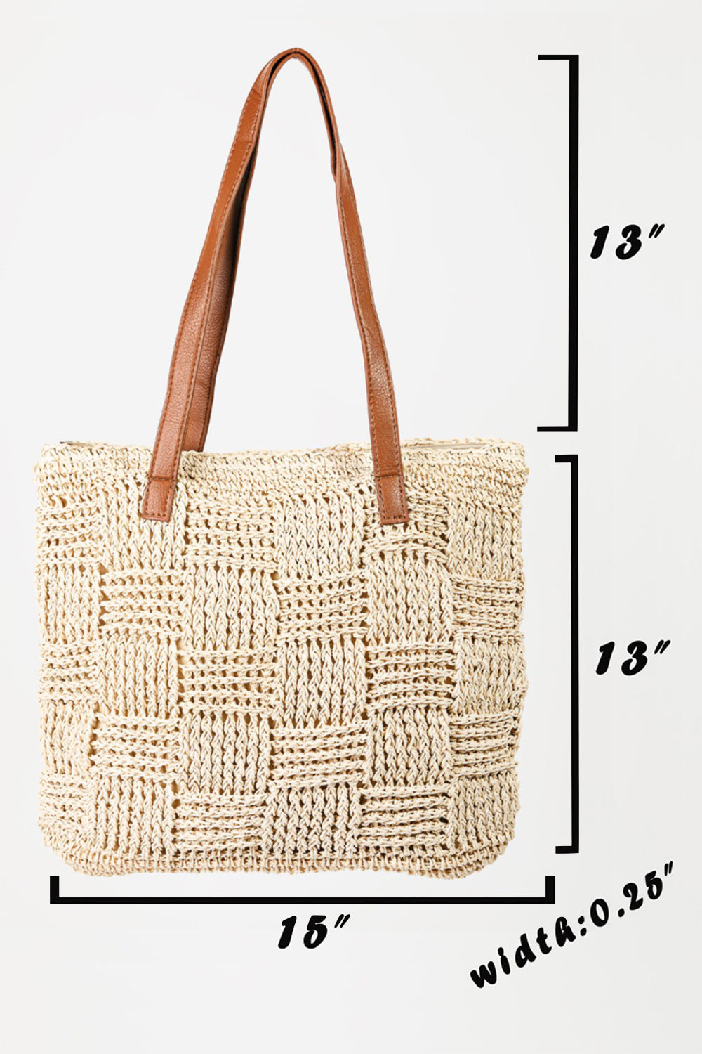 Sac fourre-tout à bandoulière en similicuir tressé Fame