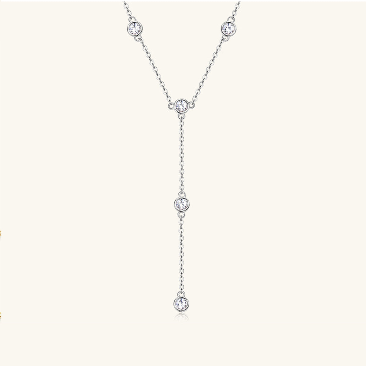 Collier en argent sterling 925 avec moissanite de 1,1 carat