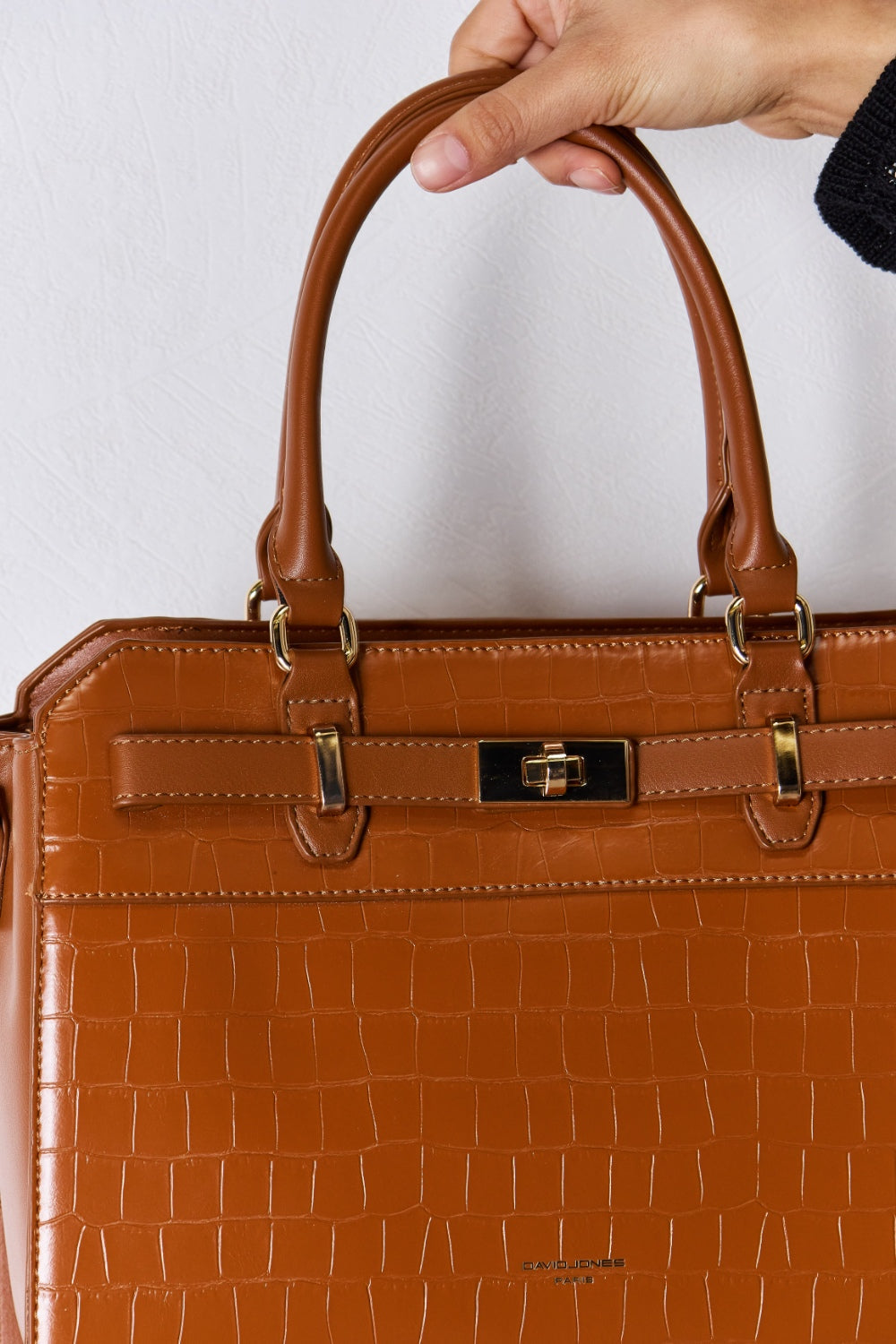 Sac à main en cuir PU texturé David Jones