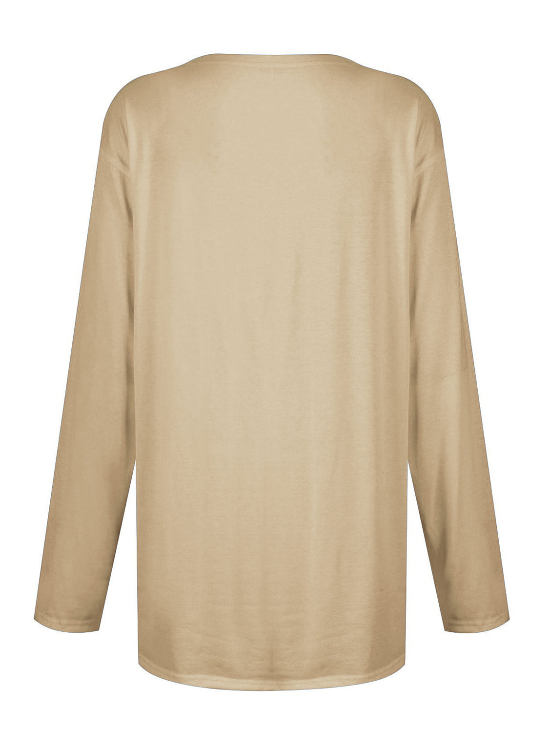 T-shirt à manches longues et col rond avec poches
