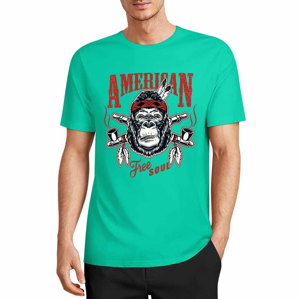 New 2025 Pure cotton short sleeved T-shirt Front print Multiple colors