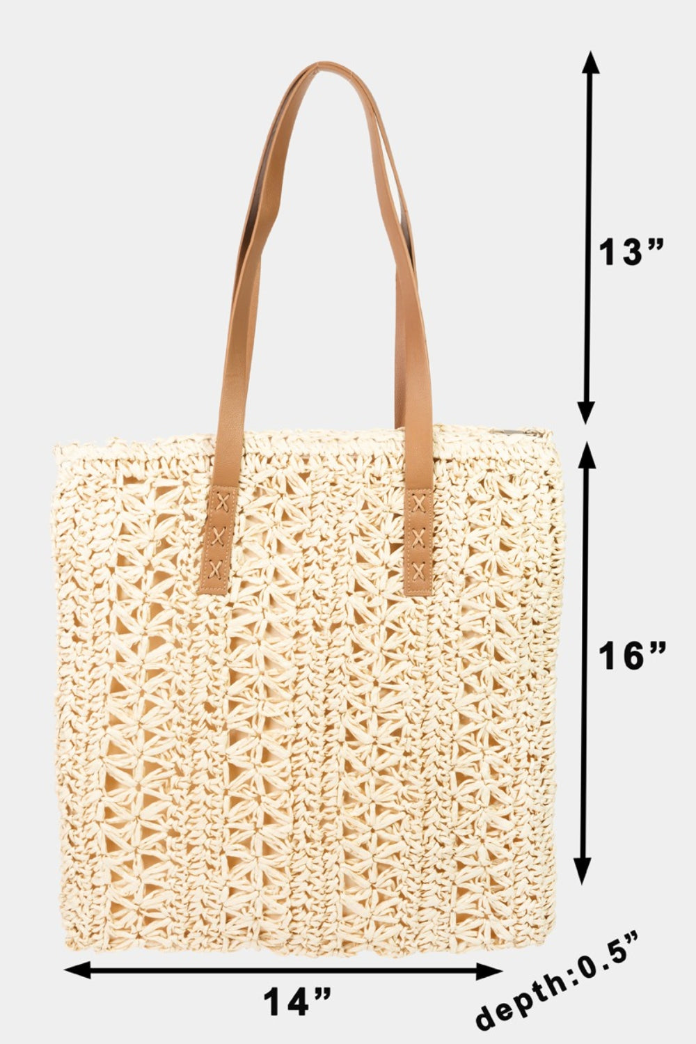 Sac fourre-tout en paille tressée Fame