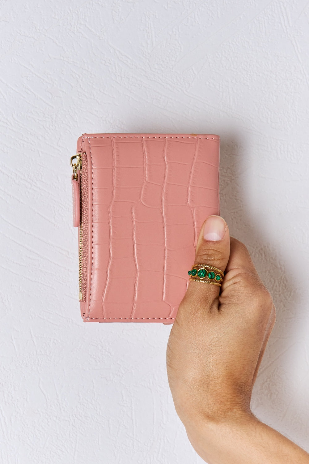 Mini portefeuille en cuir PU texturé David Jones