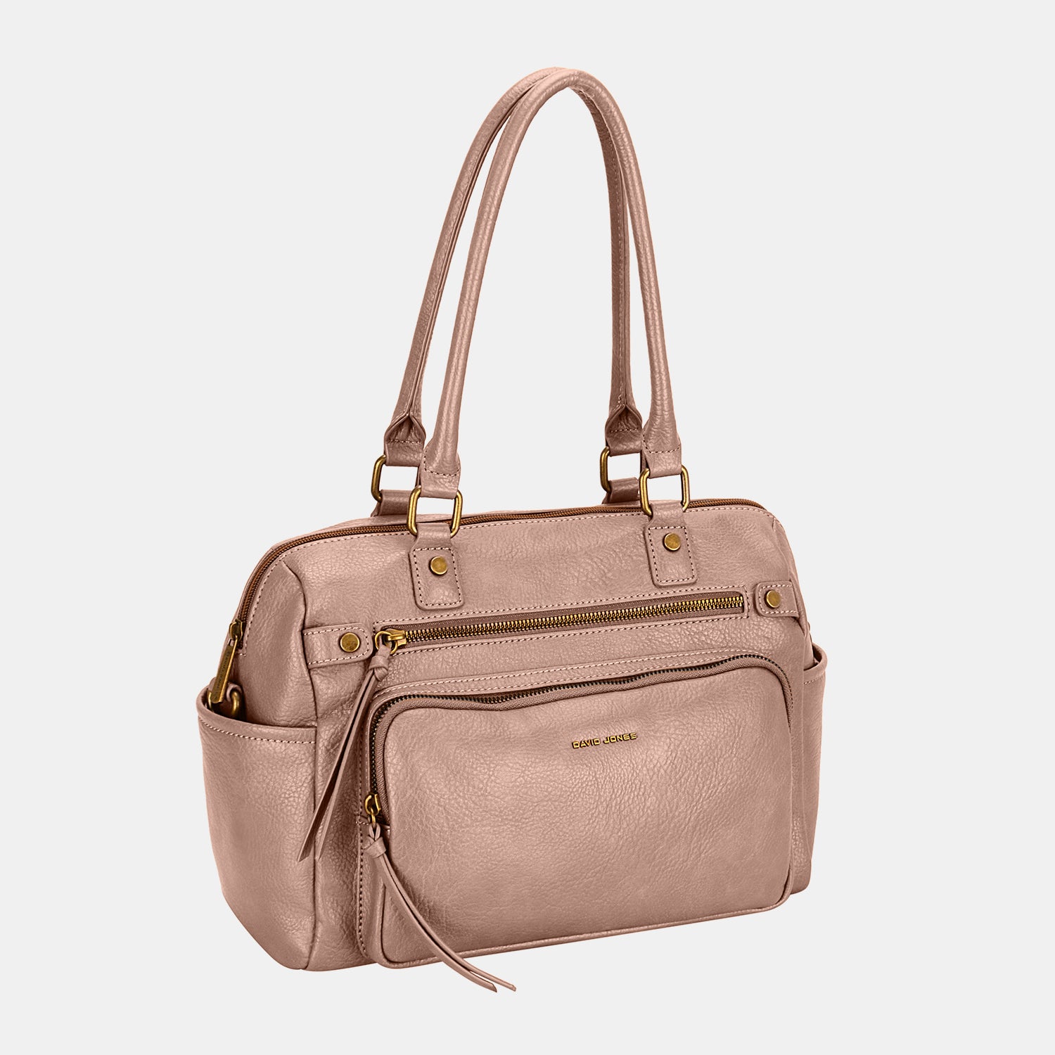 Sac à main en cuir PU à fermeture éclair David Jones